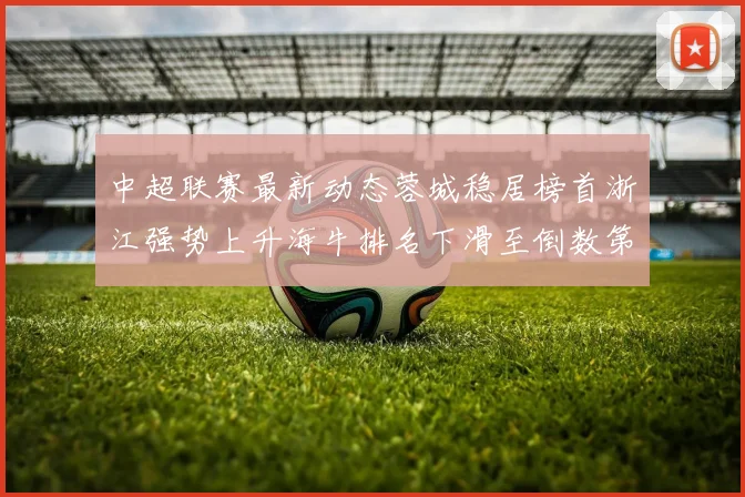 中超联赛最新动态蓉城稳居榜首浙江强势上升海牛排名下滑至倒数第三